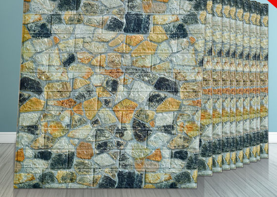 50 * 50 سانتی متر کاغذ دیواری کاغذ دیواری 3D PE ، برچسب های فوم دیواری 3D برای ساختمان اداری